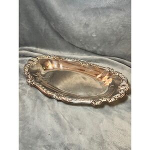 Vintage Sheridan Silverplate Serving Tray Bread Relish Vegetable Dish Ornate
